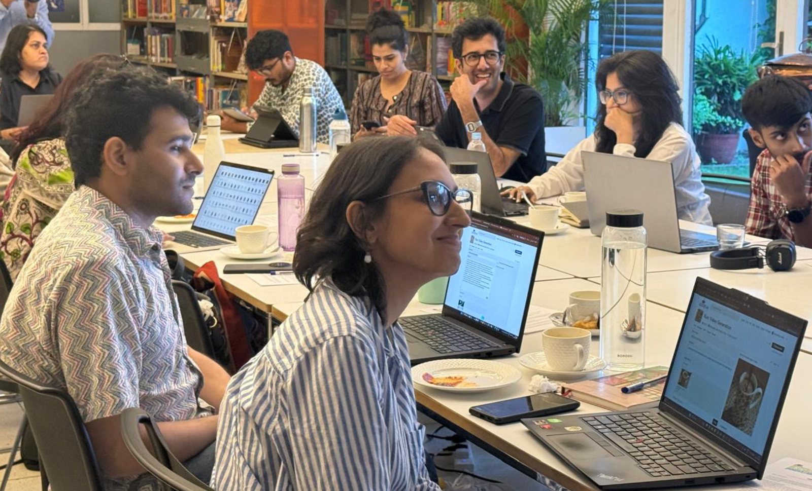 Figure 4: Participants working with the AI Image Trainer